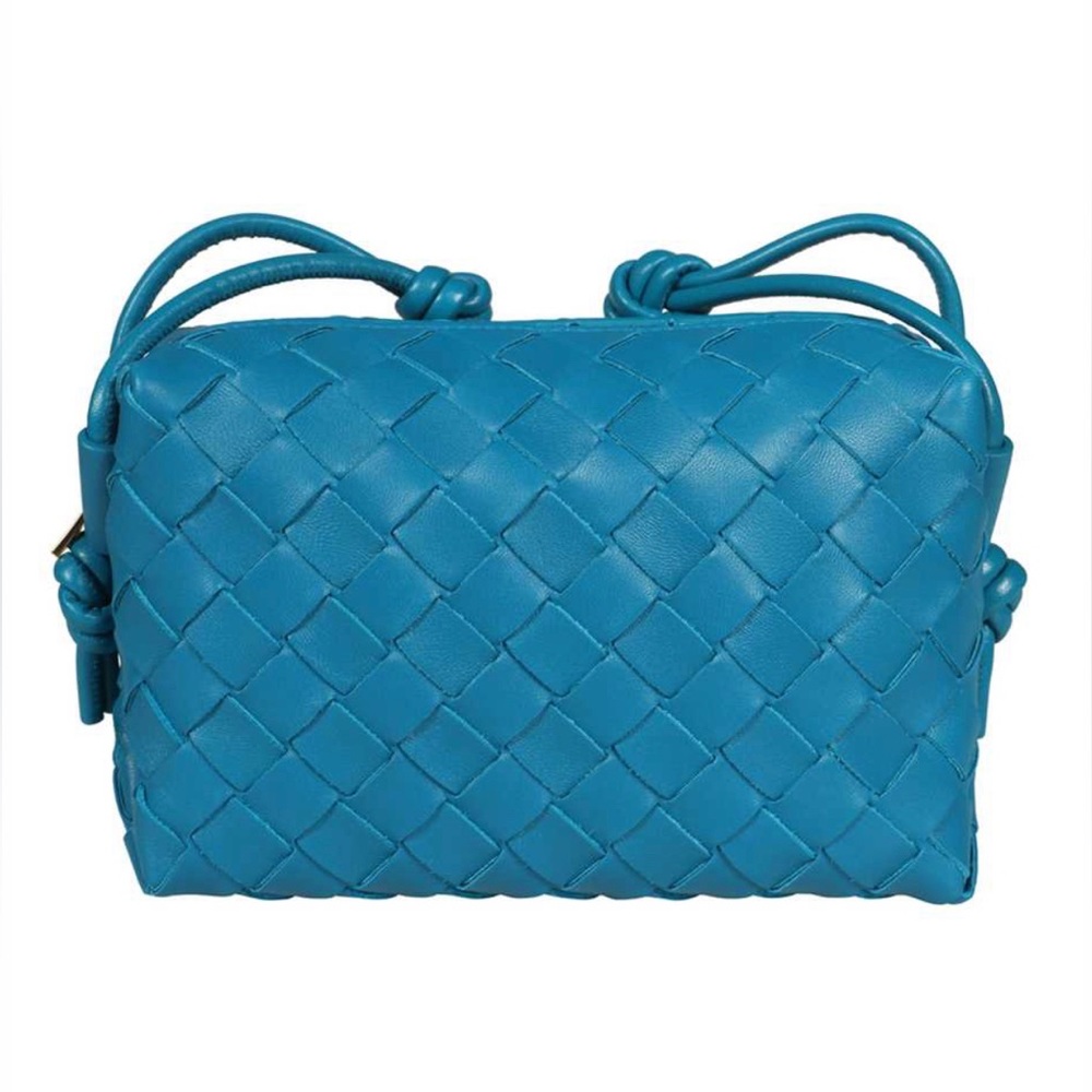 Blue Bottega Veneta Intrecciato Mini Loop Bag Blueprint